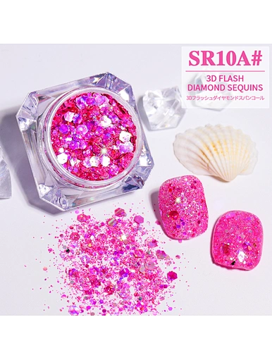 white iridescent glitter